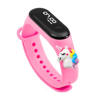 Waterproof Sports Watch for Kids Cartoon Dinosaur Unicorn Toys Children Led Digital Electronic Watch for Boys Girls Bracelet - Qoraheyhub