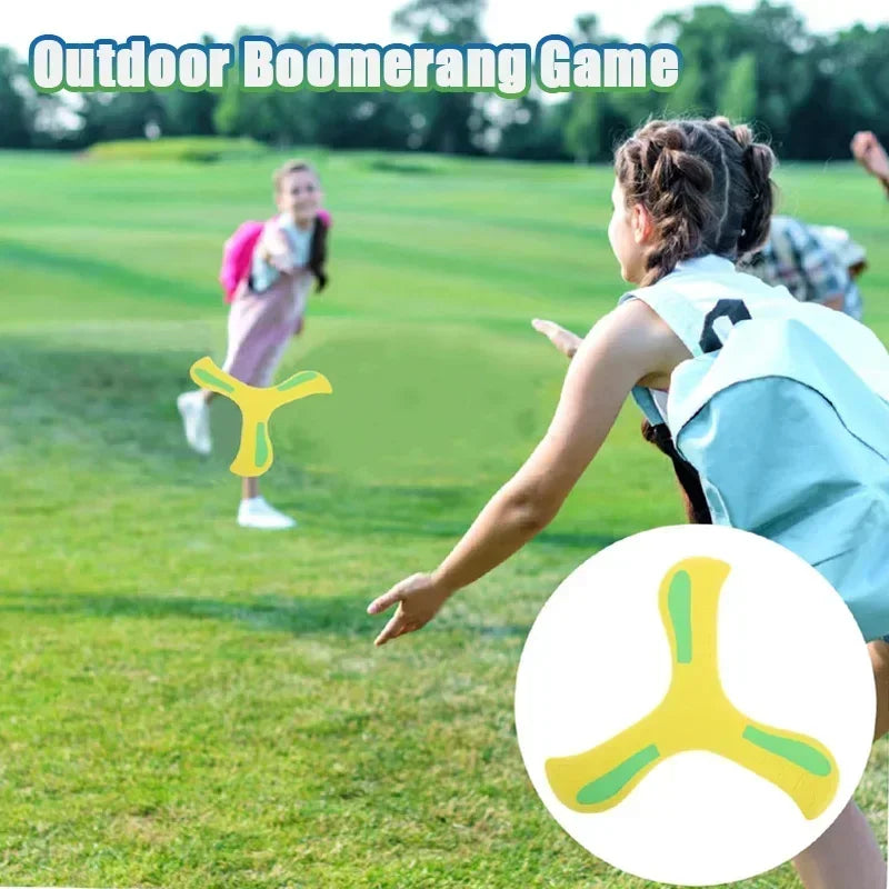 1-20PCS Kids Triangle Boomerang EVA Foam Flying Disc Outdoor Sports Toy Family Parent Child Interactive Game Birthday Gift - Qoraheyhub