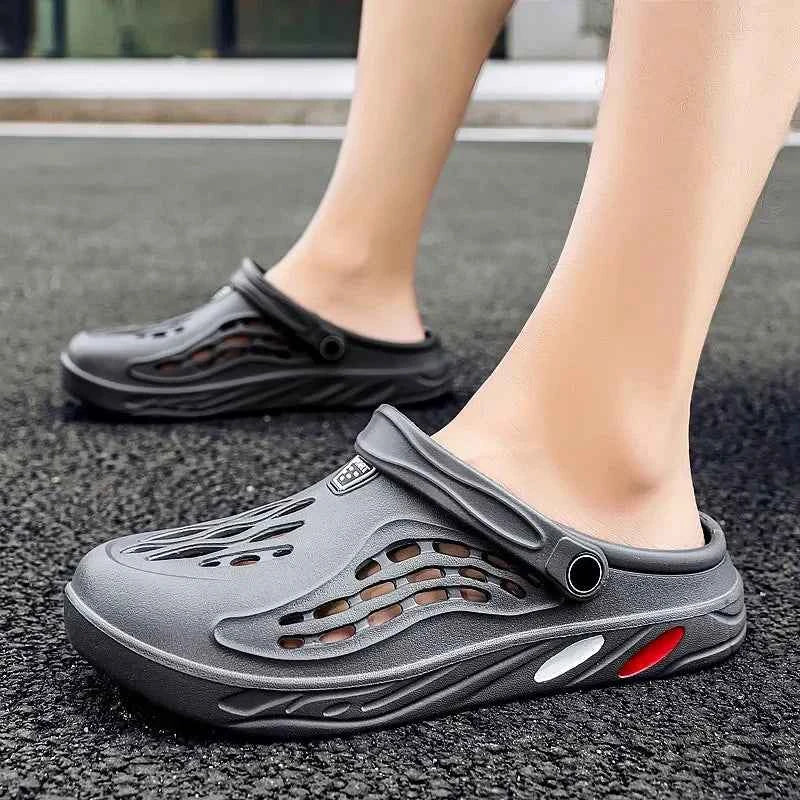 Men Sandals Lightweight Casual Shoes EVA Soft Sole Hole Shoes Plus 49 Clogs Outdoor Beach Falt Slippers Garden Shoes