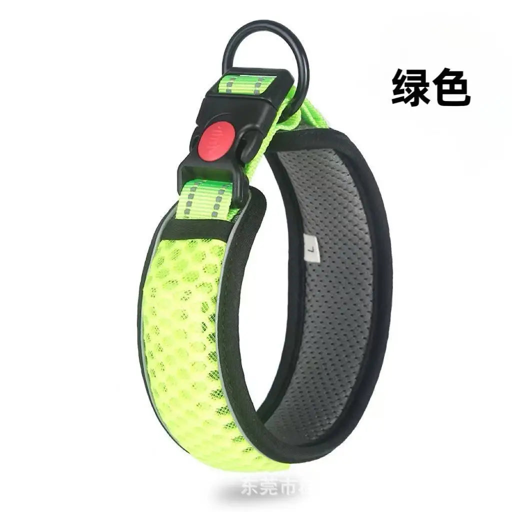 Reflective Dog Collar Leash, Safe and Adjustable, Nylon Pet Collar, Pet D-Type Collar, Suitable for Large, Medium and Small Pets