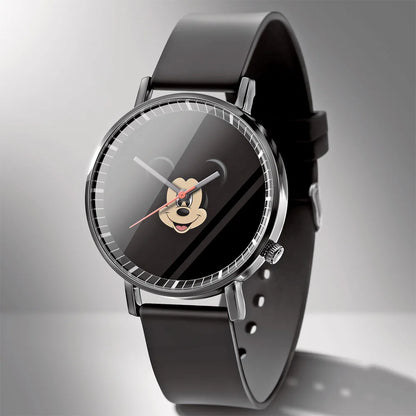 Disney Mickey Minnie Mouse Girl  Boy Children's Kids Watch Women Cute Male Female Couple Wrist Watches Birthday Gifts - Qoraheyhub