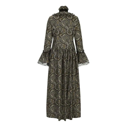 Medieval Hood Green Cocktail Dress Vintage Party Costume Masquerade Prom Dress Floor Sexy Anime Cosplay Costumes Vestidos