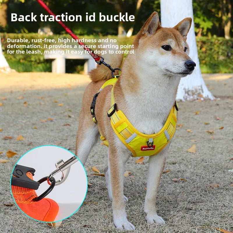 New Vest Walking Traction Rope Cat Harness with Reflective Strip Dog Collar Breathable Mesh Harness for Small Medium Pet Cat Dog