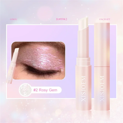 Blendable Lightweight Jelly Shimmer Highliighter Eyeshadow Stick Pearly Ultra-Sparkle Glow Crystal Jelly Glaze Blusher Stick - Qoraheyhub