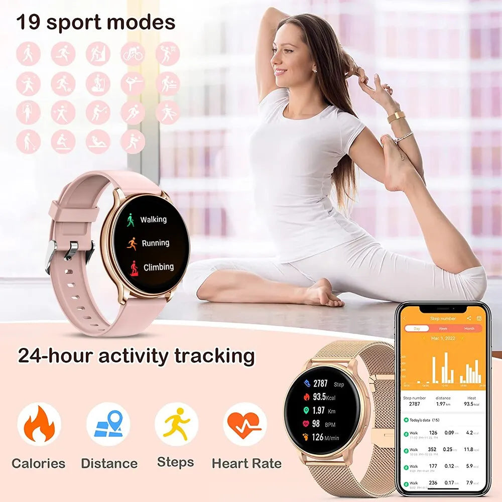 MEVADEN Bluetooth Call Smart Watch Women Custom Dial Watches Men Sport Fitness Tracker Heart Rate Smartwatch For Android IOS Y22 - Qoraheyhub