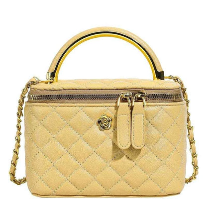 2025 New Women's Large Capacity Diamond Grid Single Shoulder Diagonal Cross Hand-held Small Square Bag, Famous Luxury Designer