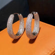 CAOSHI Gorgeous Dainty Circle Round Hoop Earrings for Women Charming Cubic Zirconia Wedding Engagement Jewelry Party Accessories Jewelrieshub E4169 E4169-