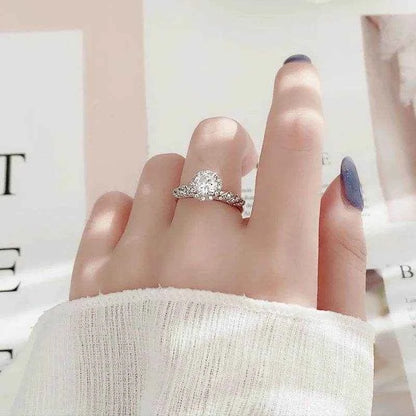 XJA008 Lefei Fashion Luxury Classic Diamondset Color D Moissanite Adjustable Mermaid Princess Ring Women Silver 925 Jewelry Gift