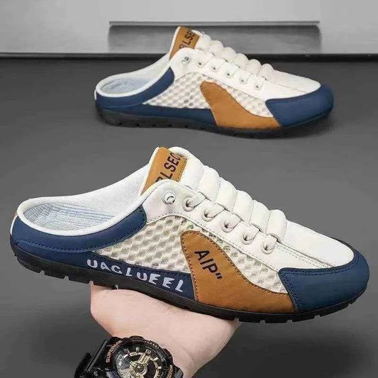 2025 Summer New Half Carrier Men's Shoes Soft Sole Casual Comfortable Sneakers Men's Slip-on Beanie Shoes sneakers for men