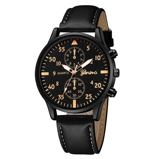 Reloj Hombre Watches for Men Business Mens Watch Luxury Leather Bracelet Quartz Wristwatch Casual Clock Gift Montres Hommes - Qoraheyhub