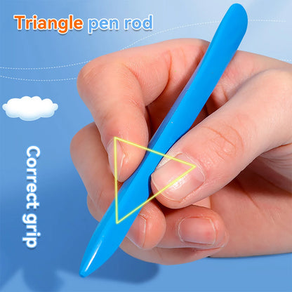 12-36 Color Kawaii Double-headed Triangle Crayon Children's Oil Painting Sticks Safe and Harmless Early Art Educational Supplies - Qoraheyhub