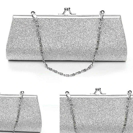 Women's Sparkly Glitter Party Wedding Purse Shoulder Bag Evening Bag Clutch Purse Handbag
