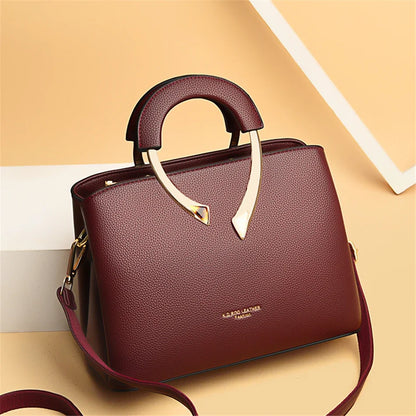 GENUINE VANDERWAH High Quality Pu Leather Casual Tote Luxury Handbags Women Bags Designer Shoulder Crossbody Bags for Women 2025