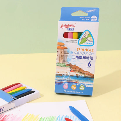 12/18/24/36 Colors Non-dirty Hand Plastic Crayons Washable and Erasable Color Crayons Children’s Painting School Office Supplies - Qoraheyhub