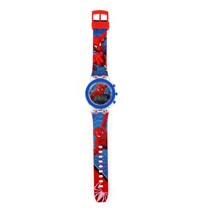 Flash Light Spiderman Kids Watches For Boys Cartoon shark Mickey Children Watch Girls Student Digital Clock Gifts Toy - Qoraheyhub