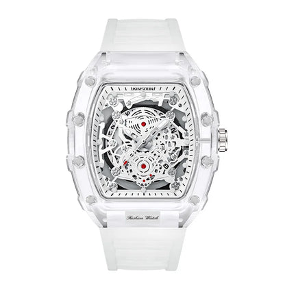 UTHAI BK134 Fashionable Men watch barrel shaped transparent waterproof quartz watch sports clock gift watches for man - Qoraheyhub