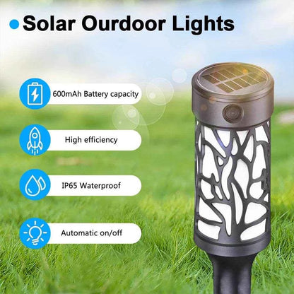 Solar Flame Torch Lights Outdoor Waterproof LED Solar Flickering Dancing Lights Garden Landscape Lighting Decor Halloween Patio