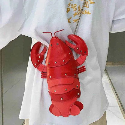 Cute Fashion Lobster Style Crossbody Mini Bag  Pu Leather Girl's Chain Purses and Handbags Women Shoulder Bag Clutch Bag 2021