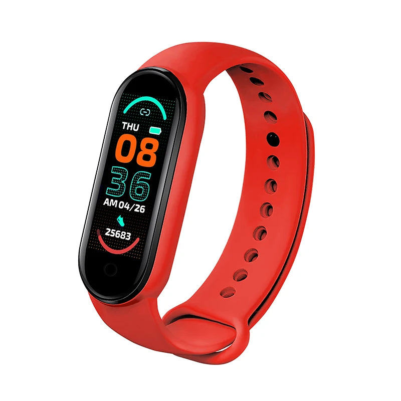 M6 Smart Watch Men Women Fitness Smart Bracelet Sports Band Heart Rate Blood Pressure Monitor Waterproof Multi-function Watches - Qoraheyhub