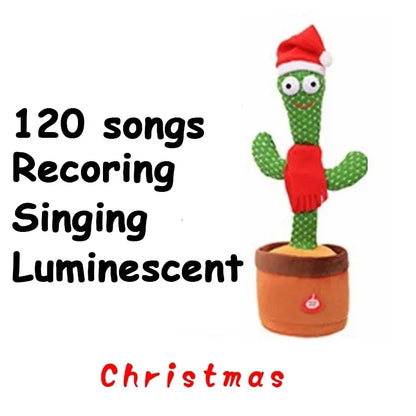 Smart Electronic Plush Toy for Baby Singing Dancing Talking and Sound Recording Cactus Toys for Kids Xmas Gifts for Children - Qoraheyhub