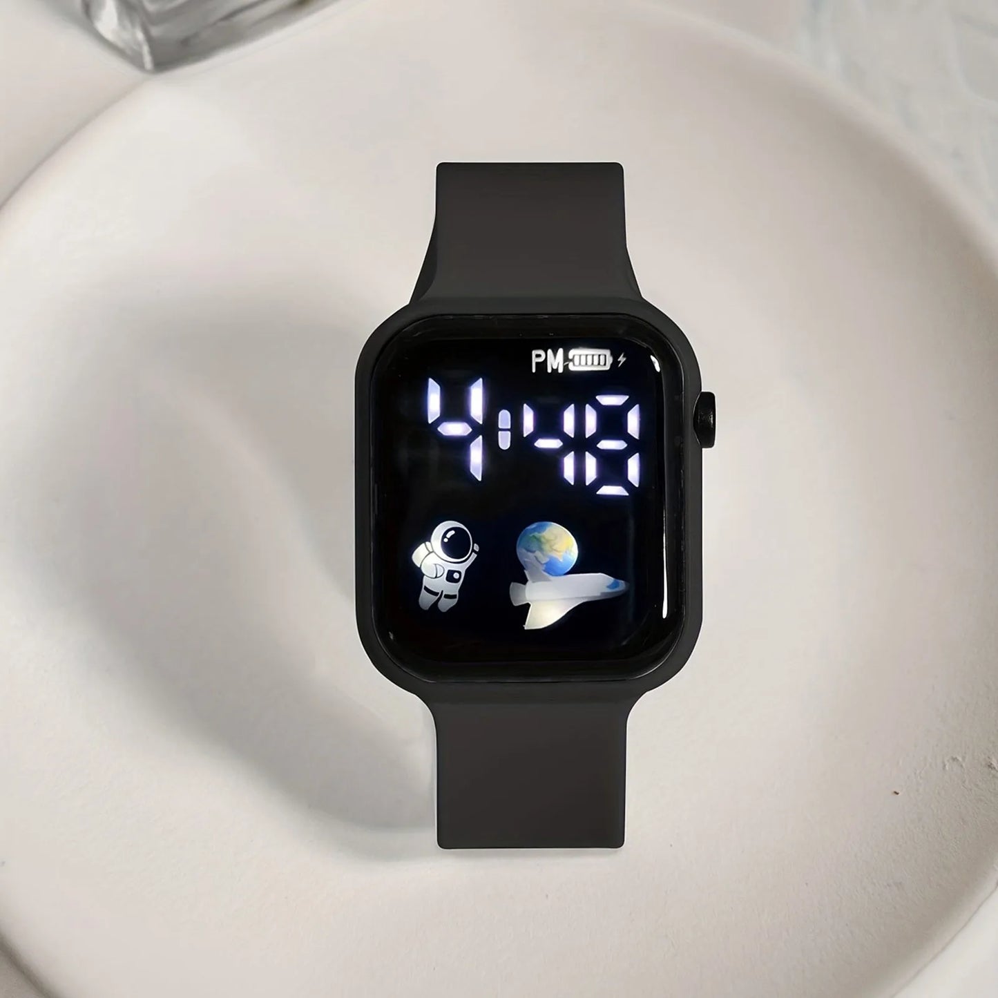 Kids Watch Sport LED Digital Watches Spaceman Silicone Strap Waterproof Electronic Wristwatch for Children Boys Girls Gifts - Qoraheyhub