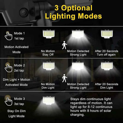 200/238 LED Solar lights motion sensor outdoor waterproof security lights Super Bright spotlight wall lamp for Garden Garage