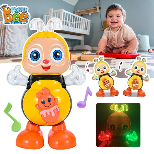 Vocal Toy Cartoon Bee Electric Toys With Sound Flash Lighting Sing Dance for Girls Boys Children Electronic Pets Music Toy Gifts - Qoraheyhub