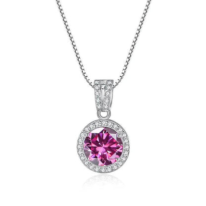 BIJOX STORY Moissanite Diamond Pendant Necklaces For Women 925 Sterling Silver Luxury Chain Trending Iced Bling Wedding Jewelry - Jewelrieshub - - jewelrieshub.com - Jewelrieshub - 