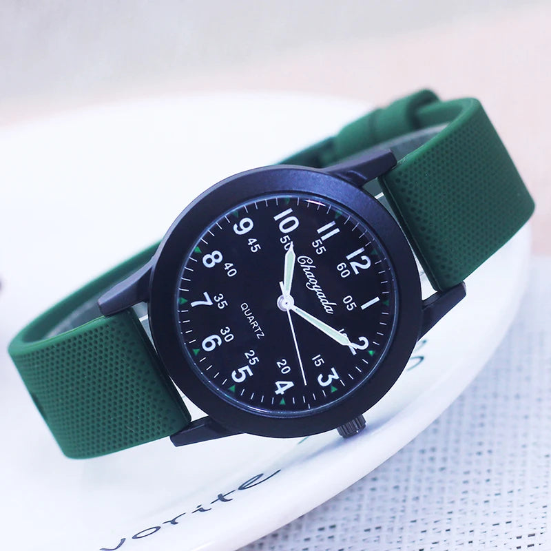 Children Boys Girls 60 Minute Scale Quartz Wristwatches Junior High And Elementary School Students Exam Watches Silicone Strap - Qoraheyhub