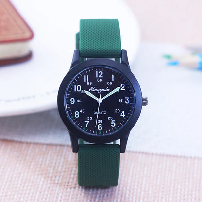 Children Boys Girls 60 Minute Scale Quartz Wristwatches Junior High And Elementary School Students Exam Watches Silicone Strap - Qoraheyhub
