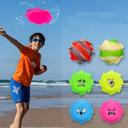 Water Flying Discs Toys Silicone Sprinkling Frisbee For Children's Beach Summer Splash And Play Outdoor Games The Family Toy - Qoraheyhub