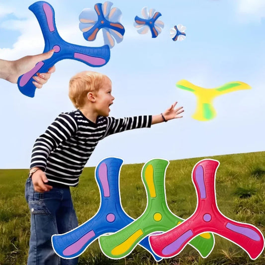 1-20PCS Kids Triangle Boomerang EVA Foam Flying Disc Outdoor Sports Toy Family Parent Child Interactive Game Birthday Gift - Qoraheyhub