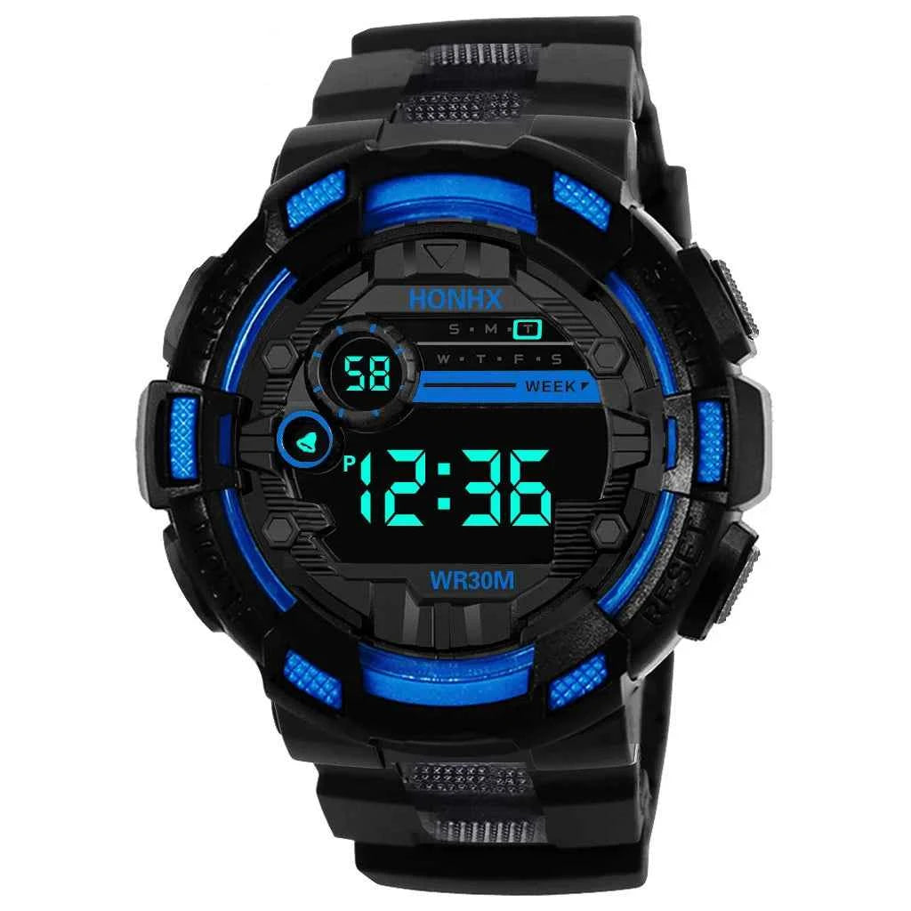 Military Men Watch Men's Digital Watches Sports Electronic Wristwatch 50MM Large Dial Clock Waterproof Sport Watch for Boy Child