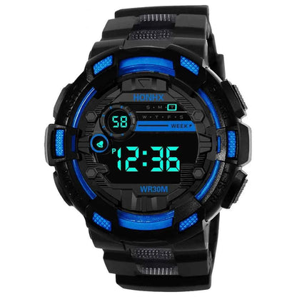 Military Men Watch Men's Digital Watches Sports Electronic Wristwatch 50MM Large Dial Clock Waterproof Sport Watch for Boy Child