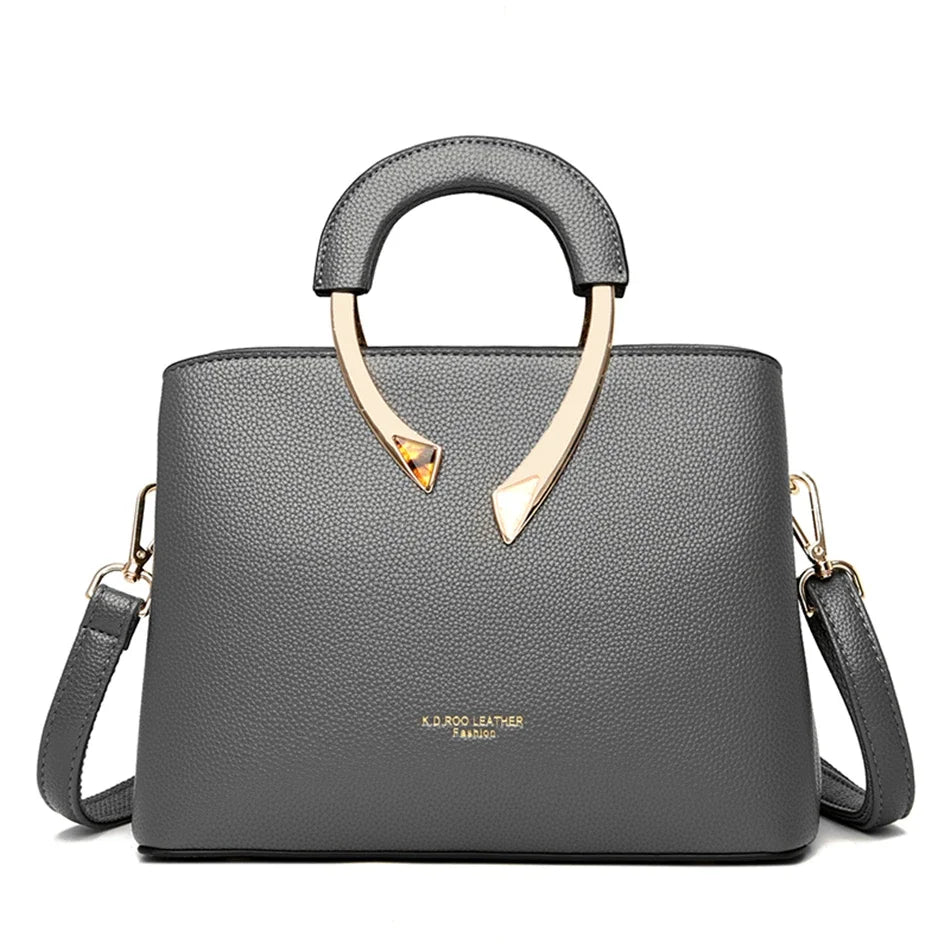 GENUINE VANDERWAH High Quality Pu Leather Casual Tote Luxury Handbags Women Bags Designer Shoulder Crossbody Bags for Women 2025