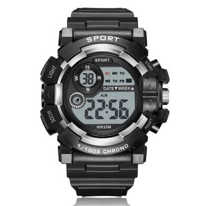 YIKAZE Fashion Sports Watches Men Women Digital Watch Waterproof Luminous Alarm Clock Electronic Wristwatch for Kids Children - Qoraheyhub