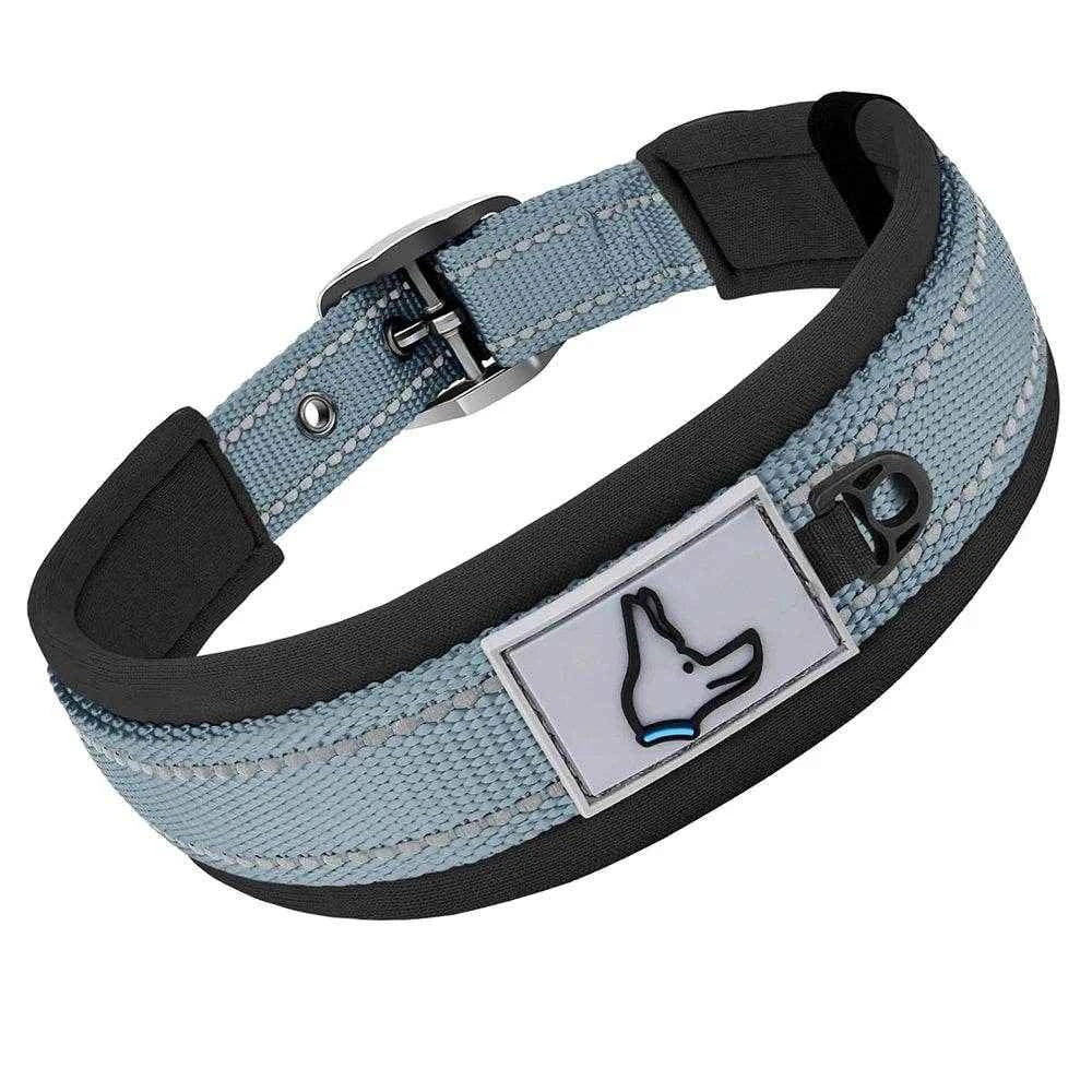 Padded Dog Collars for small Medium large Dogs Reflective Wide Pet Collars Adjustable Heavy Duty Nylon Neoprene Dog Collar