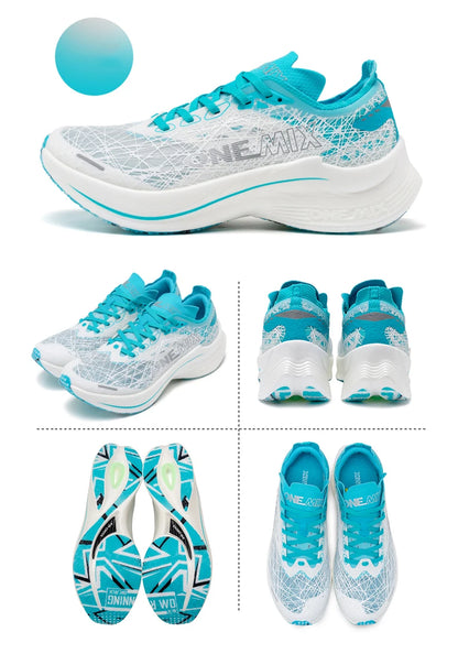ONEMIX Carbon Plate Running Shoes for Men Shock Absorption Ultra-light Sports Shoes Rebound Outdoor Women Marathon Sneakers