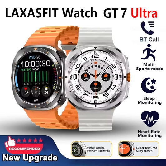 LAXASFIT Smart Watch GT7 Ultra 1.52-inch AMOLED Screen Bluetooth Talk Sports Fitness Smartwatch for Men Women Watch Holiday Gift - Qoraheyhub