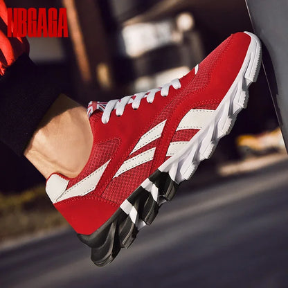 Men's Large Size 46-48 Running Walking Shoes Lightweight Breathable Mesh Cushioned Non-Slip Outdoor Casual Jogging Sneakers