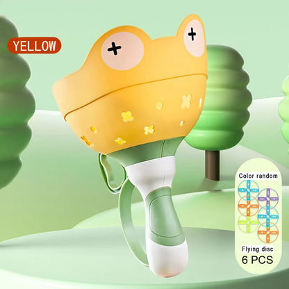 Pull String Flying Saucer Disc Launcher Kids Flying Toys Throw Catch Outdoor Sport Propeller Children Garden Game Gift For Boy - Qoraheyhub