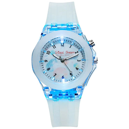 New Sport Kid Watches For Girls Boys Gift Personality Clock Easy Read Children Silicone Flash Quartz Wristwatches Reloj Infantil - Qoraheyhub