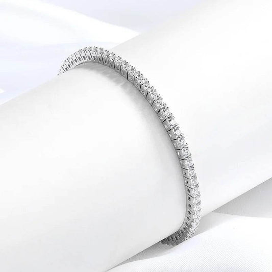 Smyoue 2MM D Color 100% Real Moissanite Tennis Bracelet for Women Lab Diamond Original Silver 925 Jewelry Hip Hop Party Chain - Jewelrieshub - - jewelrieshub.com - Jewelrieshub - 