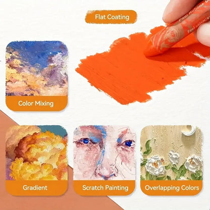 1pc of Ultra-Soft Oil Painting Stick Set, Washable Macaron-Colored Crayons for Graffiti And DIY Art. - Qoraheyhub