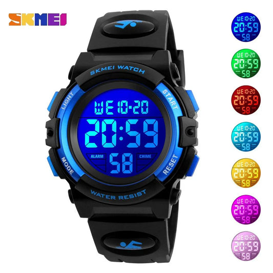SKMEI 1266 Children's Watches for Boy Girl Color LED Display Digital Alarm Clock Waterproof Sports Kids Wristwatches 1548 Reloj - Qoraheyhub