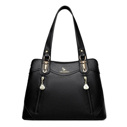 Genuine Brand  Bark Pattern Leather Casual Tote A4 Large Luxury Handbags Women Bags Designer Shoulder Hand Bags for Women