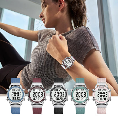 Hearkent Pedometer Sport Watches Step Counter Watch Women Digital Watches Calories Mile Stopwatch Countdown for Walking Tracker - Qoraheyhub