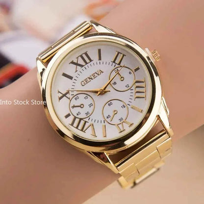 New Brand 3 Eyes Gold Casual Quartz Watch Men Stainless Steel Dress Wristwatch Reloj Hombre Men Clock Relogios Masculino Montre