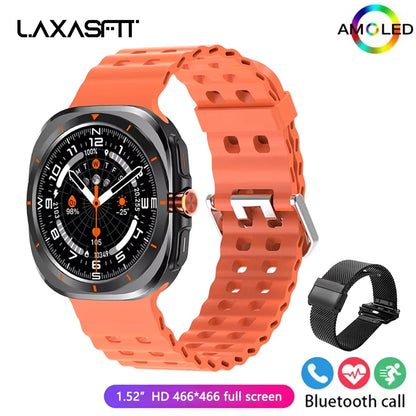 LAXASFIT Smart Watch GT7 Ultra 1.52-inch AMOLED Screen Bluetooth Talk Sports Fitness Smartwatch for Men Women Watch Holiday Gift - Qoraheyhub
