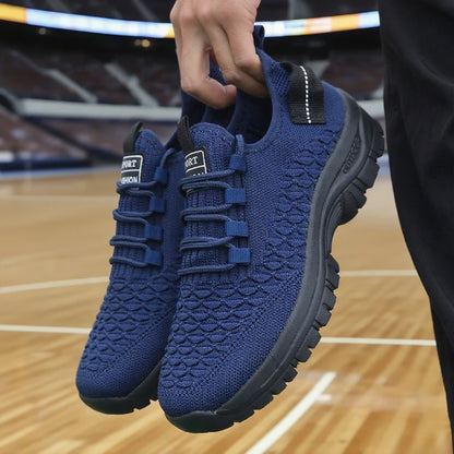 Men's Mesh Running Shoes Lightweight Athletic Casual Basketball Sneakers Male Non-Slip Sports Shoes Outdoor Travel Walking Shoes